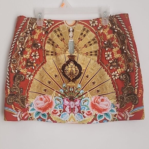 RARE! Camilla Cameos Dance Mini Skirt Beaded Embellished Size 1 Small b198 - Picture 12 of 17